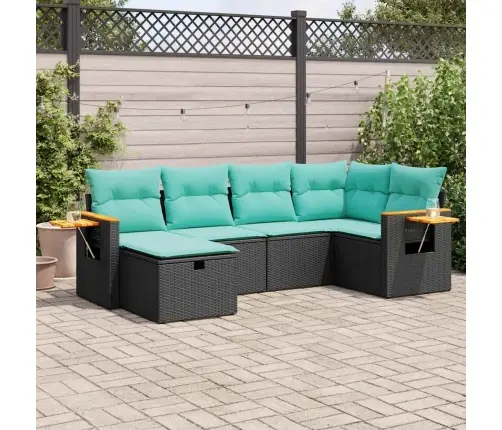 6-Osaline Aiadiivani Komplekt Patjadega, Must, Polürotang