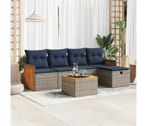 6-Osaline Aiadiivani Komplekt Patjadega, Hall, Polürotang