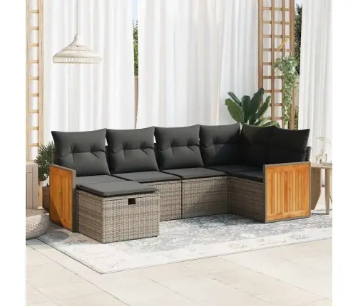 6-Osaline Aiadiivani Komplekt Patjadega, Hall, Polürotang