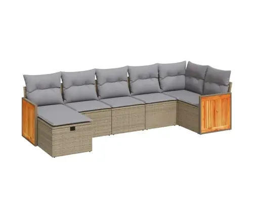 7-Osaline Aiadiivani Komplekt Patjadega, Beež, Polürotang