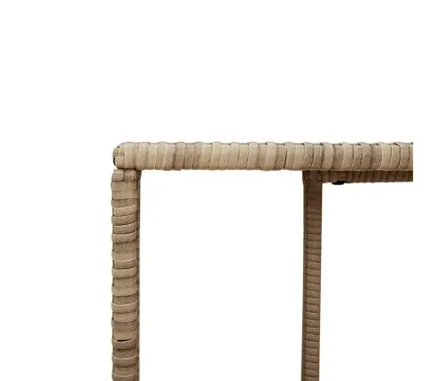 10-Daļīgs Dārza Dīvāna Komplekts, Matrači, Bēša Pe Rotangpalma Vidaxl