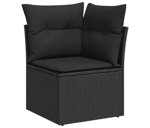 11-Osaline Aiadiivani Komplekt Patjadega, Must, Polürotang