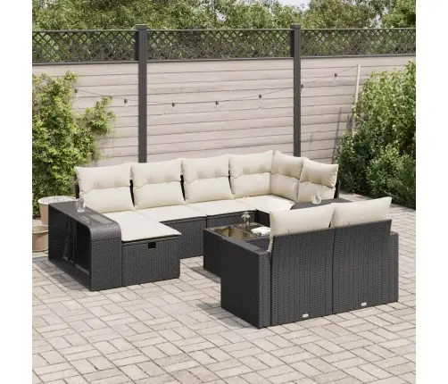 11-Osaline Aiadiivani Komplekt Patjadega, Must, Polürotang