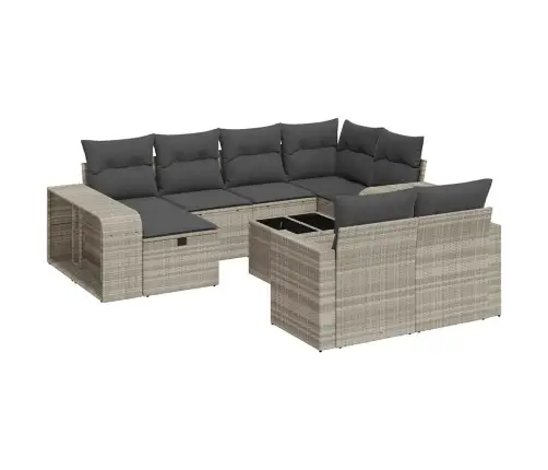 11-Osaline Aiadiivani Komplekt Patjadega, Helehall, Polürotang