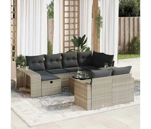 11-Osaline Aiadiivani Komplekt Patjadega, Helehall, Polürotang