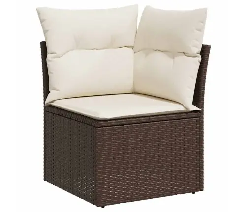 5-Osaline Aiamööblikomplekt Patjadega, Pruun, Polürotang