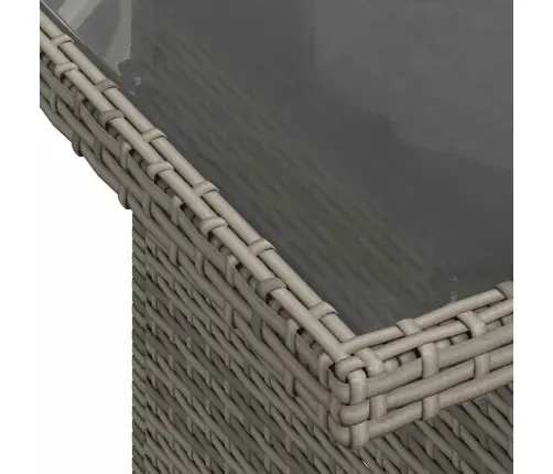 6-Daļīgs Dārza Dīvāna Komplekts, Matrači, Pelēka Pe Rotangpalma Vidaxl