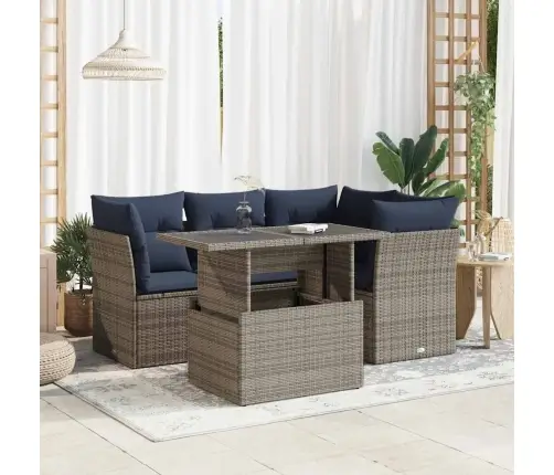 Sodo Komplektas Su Pagalvėlėmis, 5 Dalių, Poliratanas/Akacija