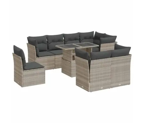 9-Osaline Aiadiivani Komplekt Patjadega, Helehall, Polürotang