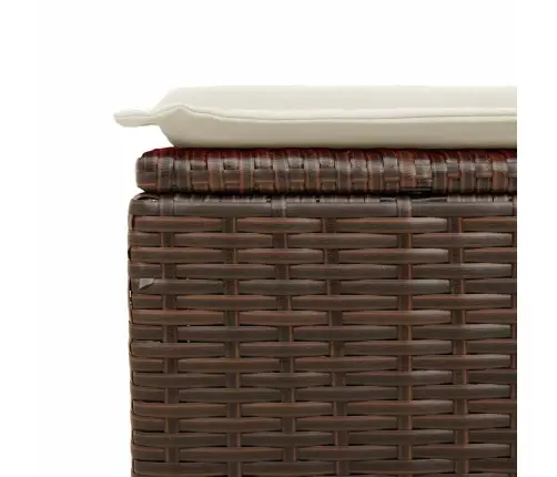 Sodo Komplektas Su Pagalvėlėmis, 9 Dalių, Rudas, Poliratanas