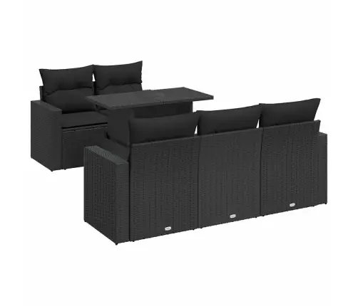 6-Osaline Aiadiivani Komplekt Patjadega, Must, Polürotang