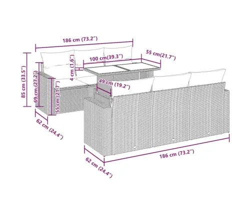 7-Daļīgs Dārza Dīvāna Komplekts Ar Matračiem, Melna Pe Vidaxl 7-Daļīgs Dārza Dīvāna Komplekts Ar Matračiem, Melna Pe Vidaxl