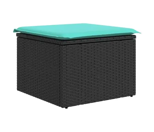 6-Osaline Aiadiivani Komplekt Patjadega, Must, Rotang/Akaatsia