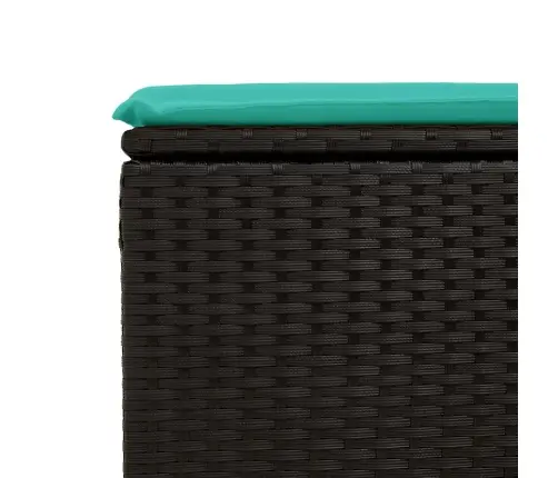 6-Osaline Aiadiivani Komplekt Patjadega, Must, Rotang/Akaatsia