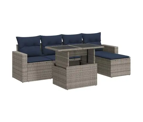 Sodo Komplektas Su Pagalvėlėmis, 6 Dalių, Poliratanas/Akacija