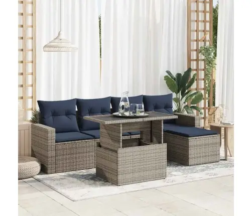 Sodo Komplektas Su Pagalvėlėmis, 6 Dalių, Poliratanas/Akacija