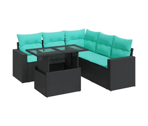 Sodo Komplektas Su Pagalvėlėmis, 6 Dalių, Poliratanas/Akacija