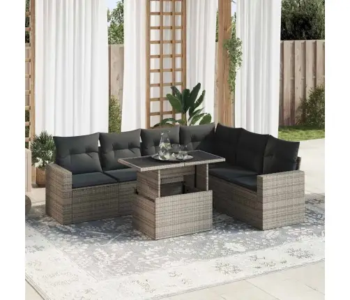 7-Osaline Aiadiivani Komplekt Patjadega, Hall, Polürotang