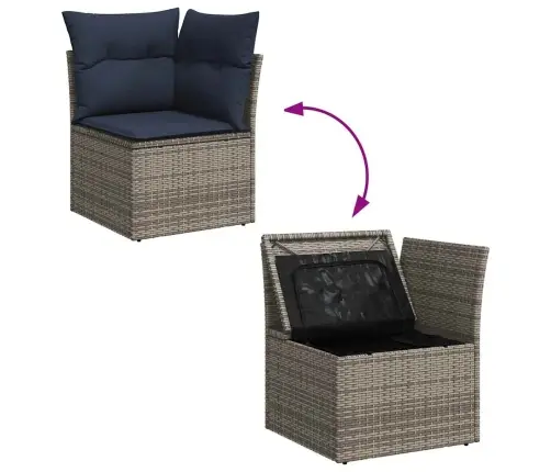 7-Osaline Aiadiivani Komplekt Patjadega, Must, Rotang/Akaatsia