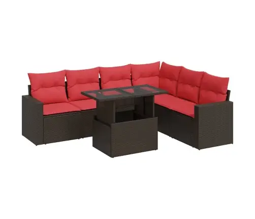 7-Daļīgs Dārza Dīvāna Komplekts, Matrači, Pelēka Pe Rotangpalma Vidaxl