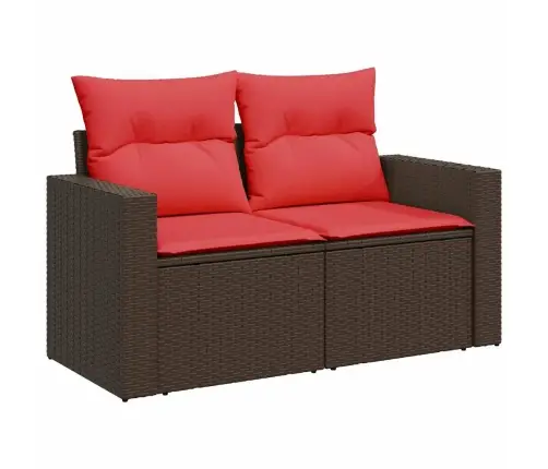 7-Daļīgs Dārza Dīvāna Komplekts, Matrači, Pelēka Pe Rotangpalma Vidaxl