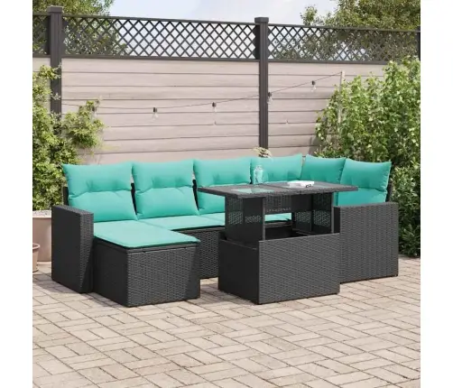 Sodo Komplektas Su Pagalvėlėmis, 7 Dalių, Poliratanas/Akacija