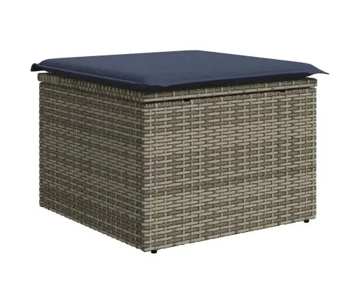 7-Daļīgs Dārza Dīvāna Komplekts, Matrači, Pelēka Pe Rotangpalma Vidaxl