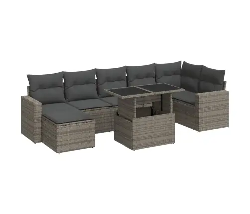 8-Osaline Aiadiivani Komplekt Patjadega, Hall, Polürotang