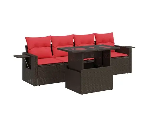 5-Osaline Aiadiivani Komplekt Patjadega, Pruun , Polürotang