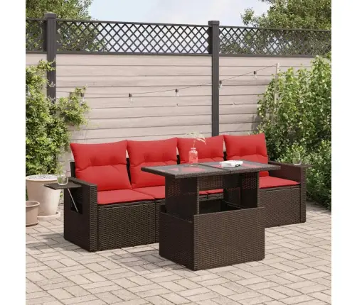 5-Osaline Aiadiivani Komplekt Patjadega, Pruun , Polürotang