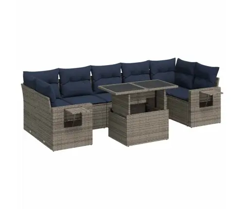 Sodo Komplektas Su Pagalvėlėmis, 8 Dalių, Poliratanas/Akacija