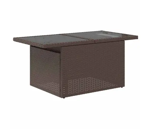 8-Osaline Aiadiivani Komplekt Patjadega, Pruun, Rotang/Akaatsia