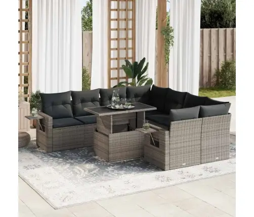 9-Osaline Aiadiivani Komplekt Patjadega, Hall, Polürotang