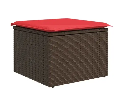 6-Osaline Aiadiivani Komplekt Patjadega, Pruun, Rotang/Akaatsia