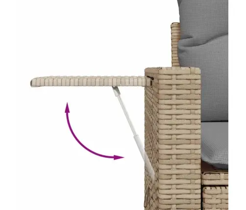 5-Osaline Aiadiivani Komplekt Patjadega, Beež, Polürotang