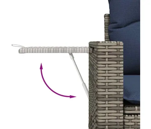 Sodo Komplektas Su Pagalvėlėmis, 5 Dalių, Poliratanas/Akacija