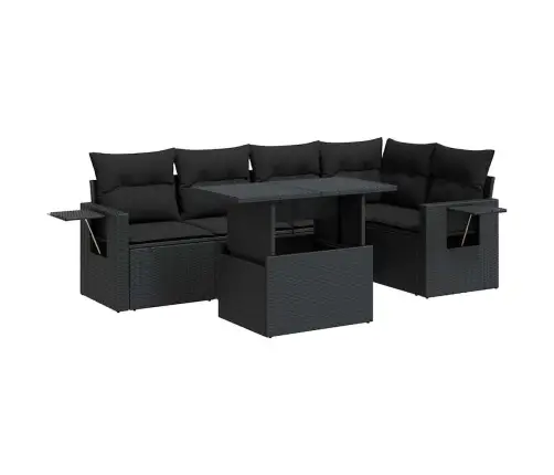 6-Osaline Aiadiivani Komplekt Patjadega, Must, Polürotang