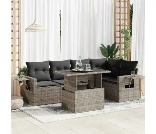 6-Osaline Aiadiivani Komplekt Patjadega, Hall, Polürotang