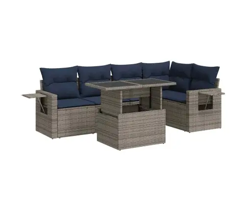 Sodo Komplektas Su Pagalvėlėmis, 6 Dalių, Poliratanas/Akacija