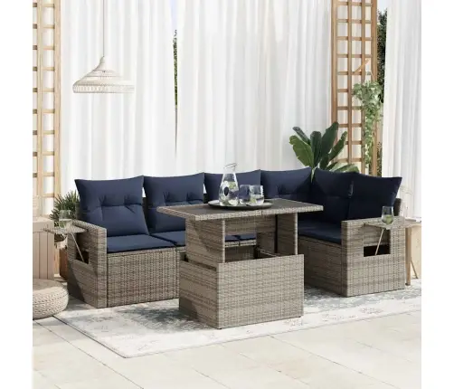 Sodo Komplektas Su Pagalvėlėmis, 6 Dalių, Poliratanas/Akacija