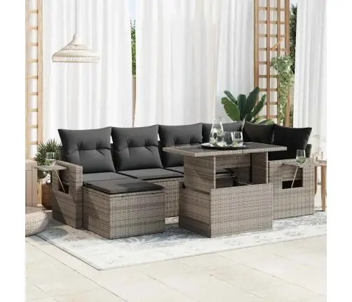 7-Osaline Aiadiivani Komplekt Patjadega, Hall, Polürotang