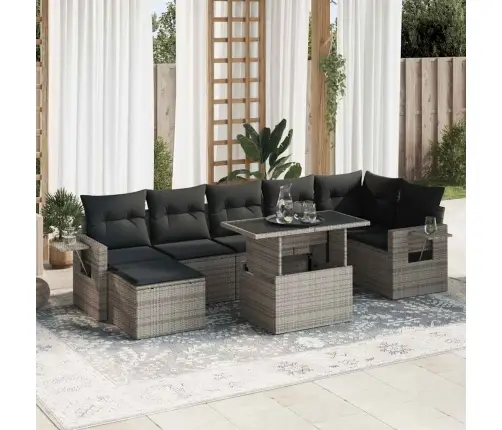 8-Osaline Aiadiivani Komplekt Patjadega, Hall, Polürotang