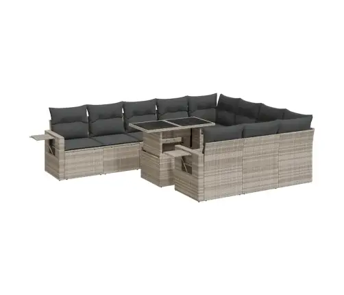 11-Osaline Aiadiivani Komplekt Patjadega, Helehall, Polürotang