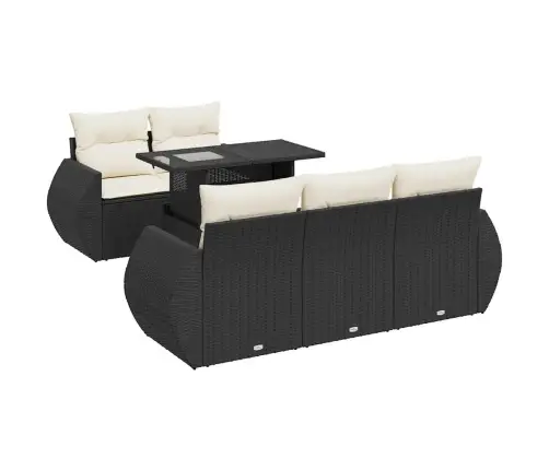 6-Osaline Aiadiivani Komplekt Patjadega, Must, Polürotang