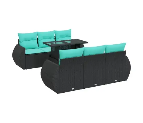 Sodo Komplektas Su Pagalvėlėmis, 7 Dalių, Poliratanas/Akacija