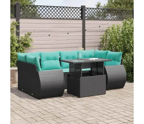 Sodo Komplektas Su Pagalvėlėmis, 7 Dalių, Poliratanas/Akacija