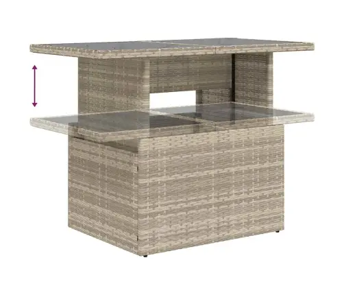 Sofos Komplektas Su Pagalvėlėmis, 5 Dalių, Pilkas, Poliratanas