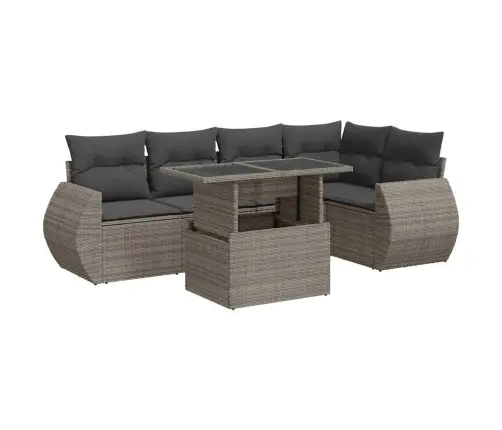 6-Osaline Aiadiivani Komplekt Patjadega, Hall, Polürotang