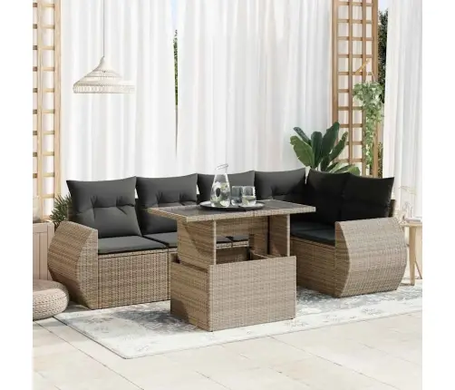 6-Osaline Aiadiivani Komplekt Patjadega, Hall, Polürotang