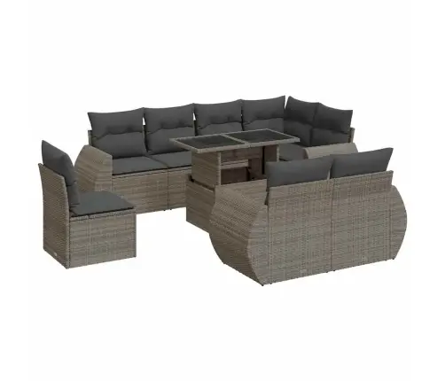 9-Osaline Aiadiivani Komplekt Patjadega, Hall, Polürotang